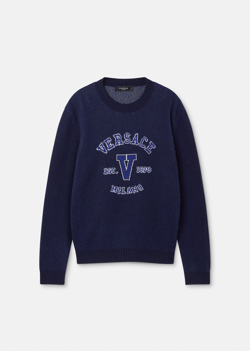 Varsity Logo Intarsia Sweater 1