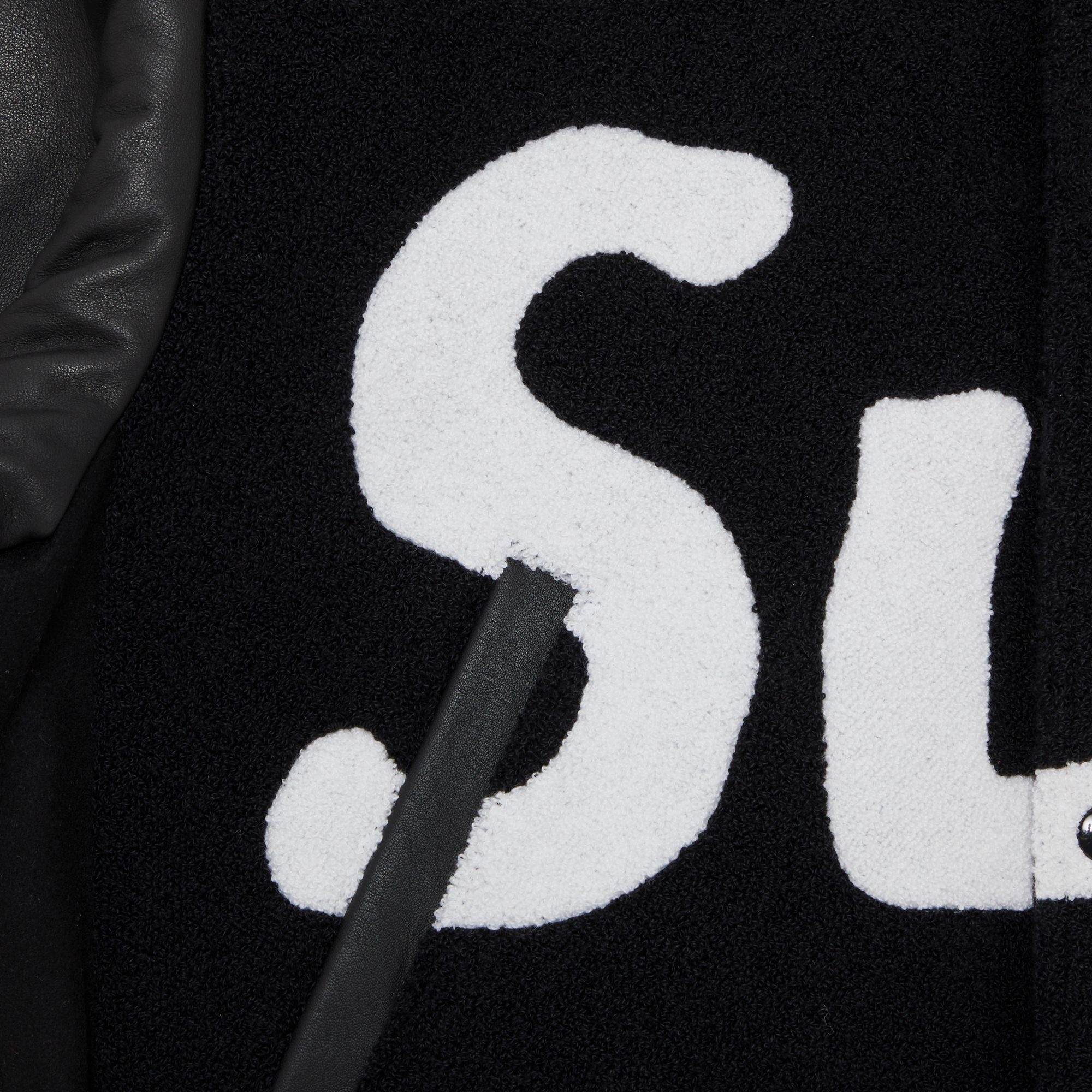 Supreme Big Logo Chenille Varsity Jacket 'Black' - 3