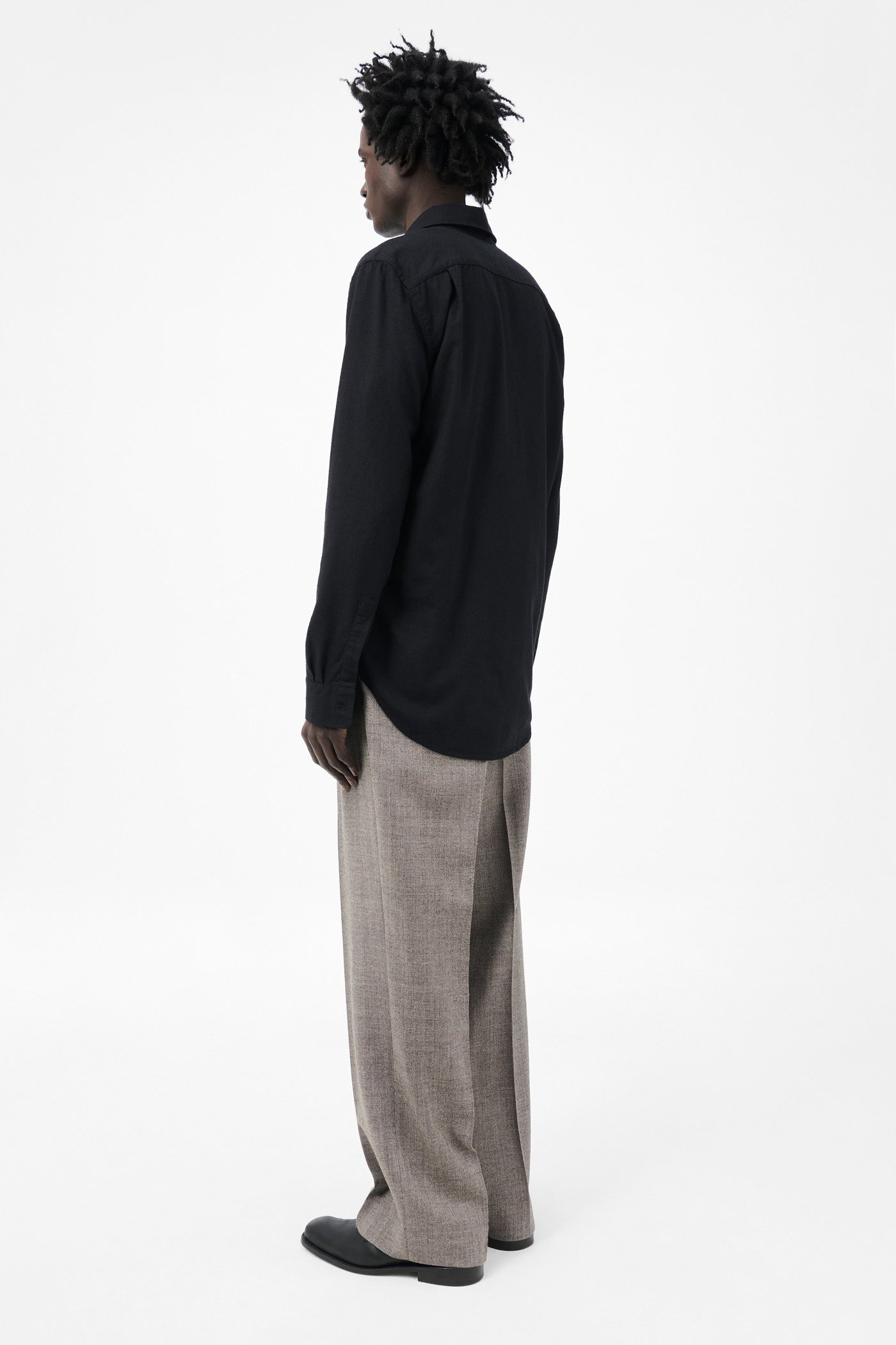 Classic Shirt Black Silk - 4