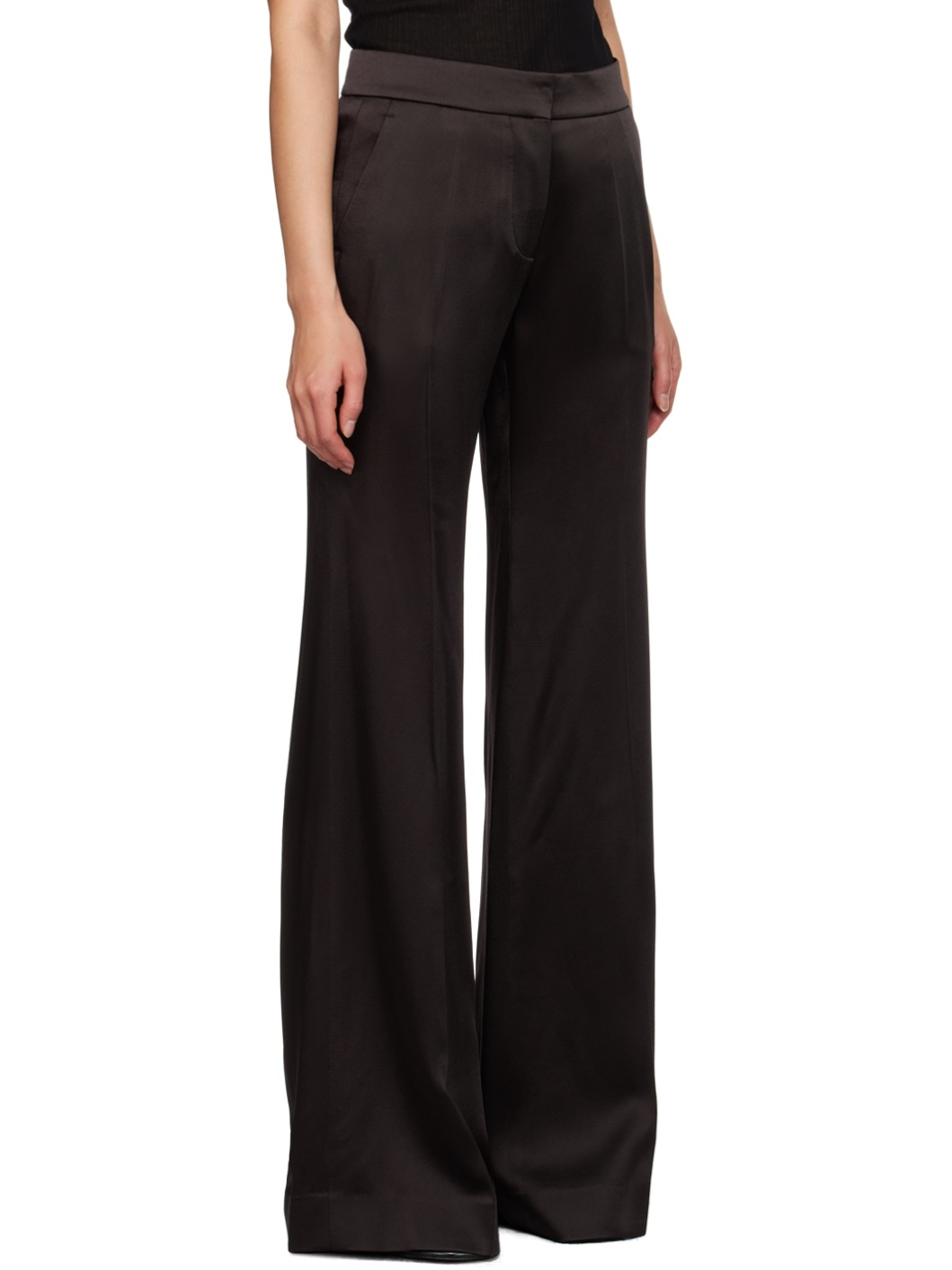 Brown Flared Trousers - 2