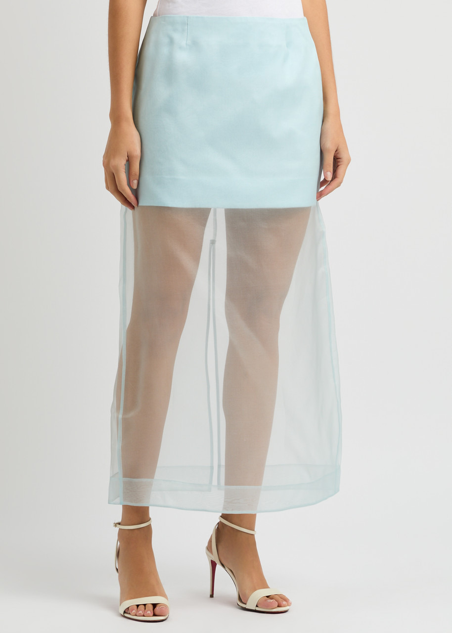 Zimmermann Crush Silk-organza Midi Skirt - 2