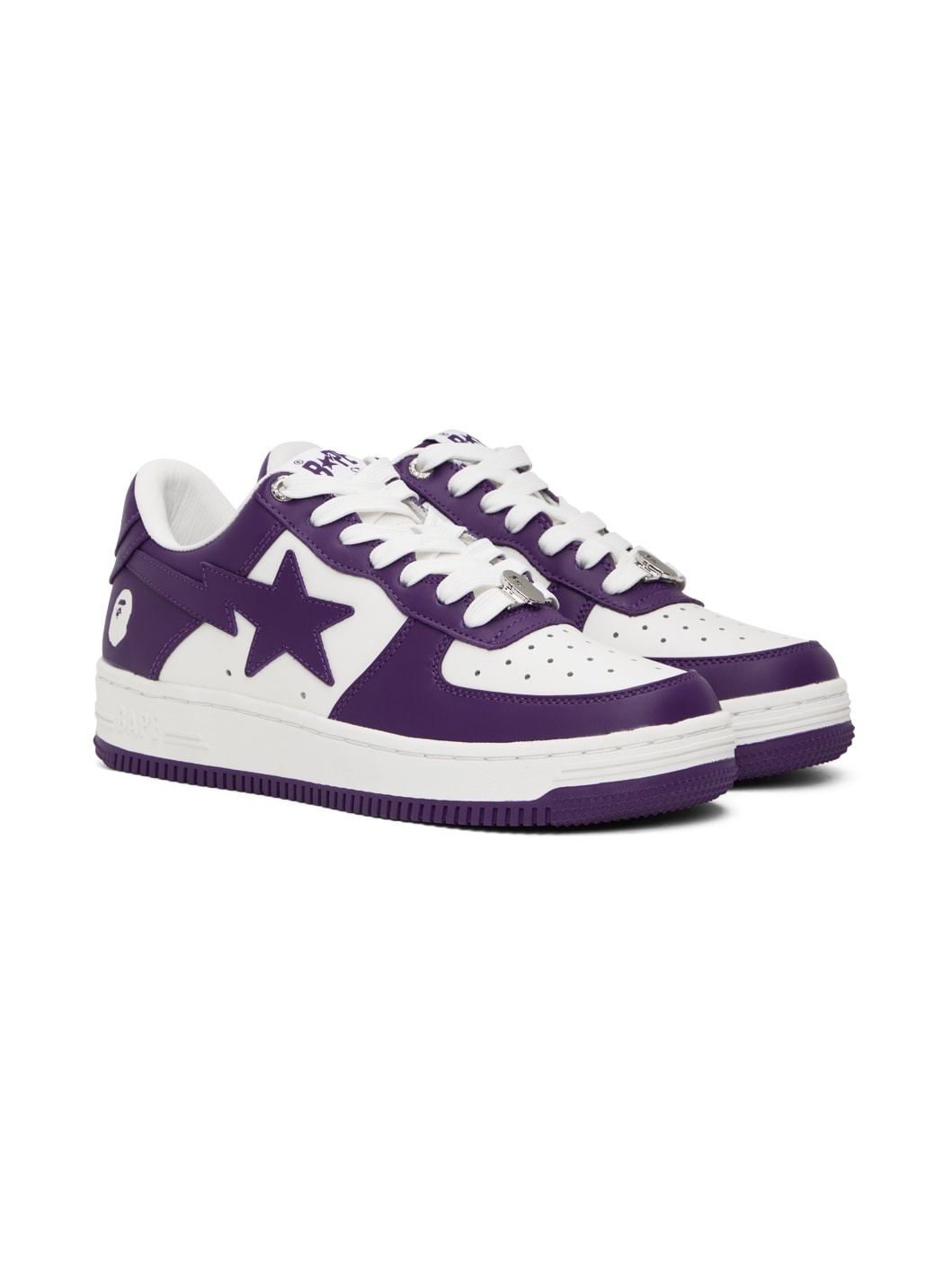 Purple & White Sta #4 Sneakers - 4