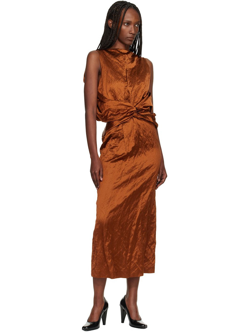 Lanvin Orange Back Cape Maxi Dress outlook