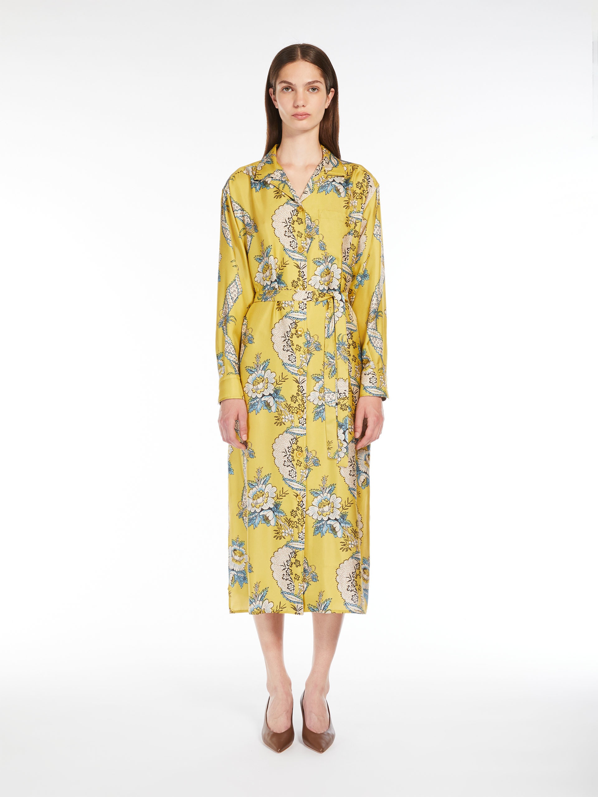 GAIA Printed silk shirt dress - 3