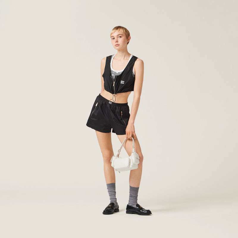 Miu Miu Technical silk top outlook
