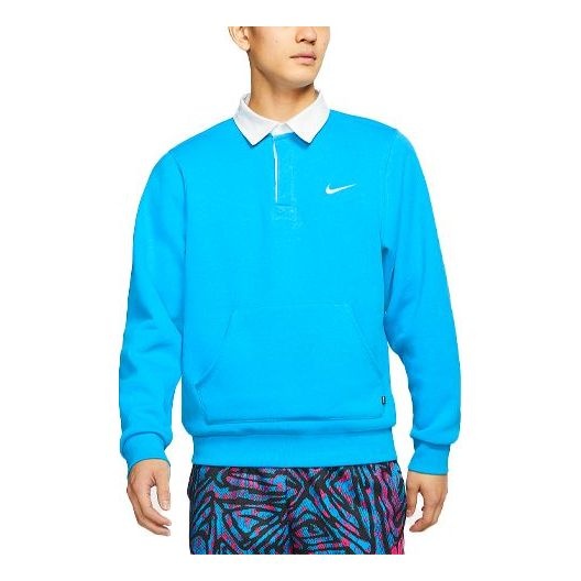 Men's Nike SB Skateboard Casual Sports Lapel Fleece Lined Blue CN5675-446 - 1