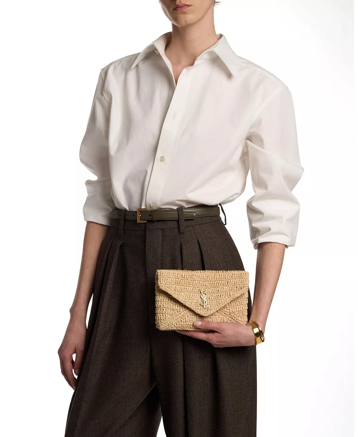 Cassandre Chain Pouch In Raffia - 5