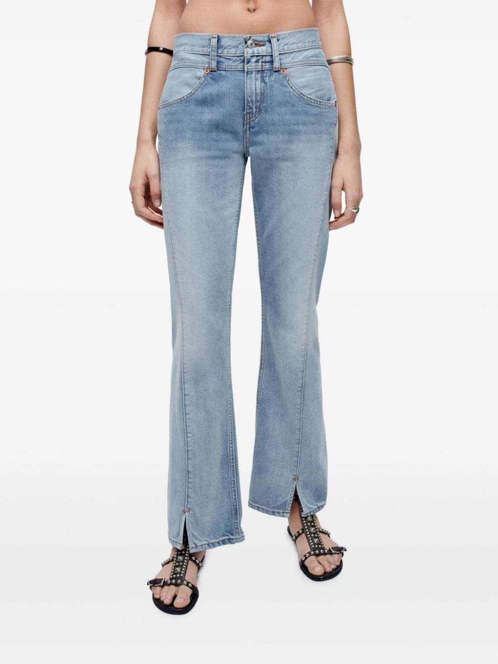 mid-rise flared jeans - 3