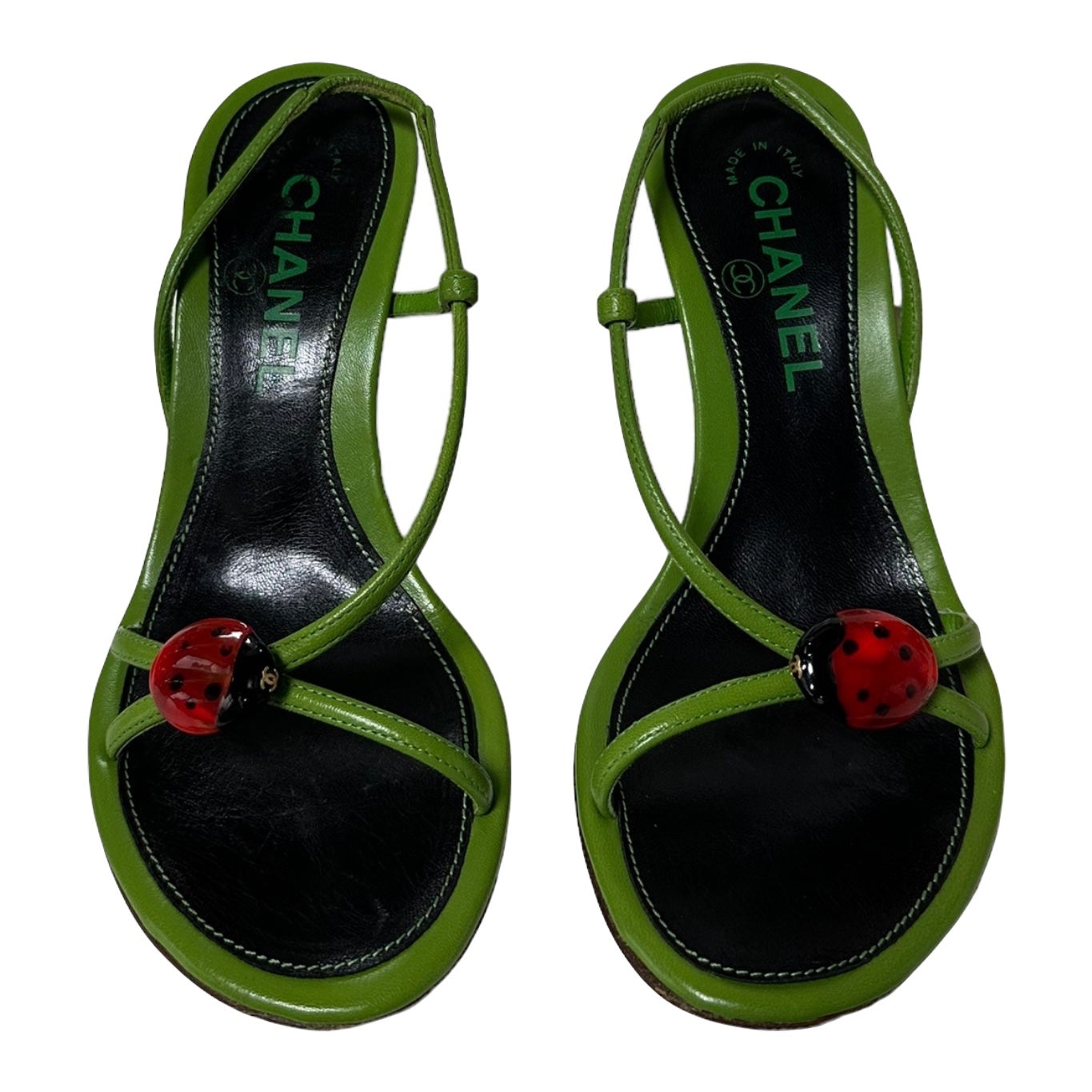 CHANEL Ladybug Slingback Sandals - 2