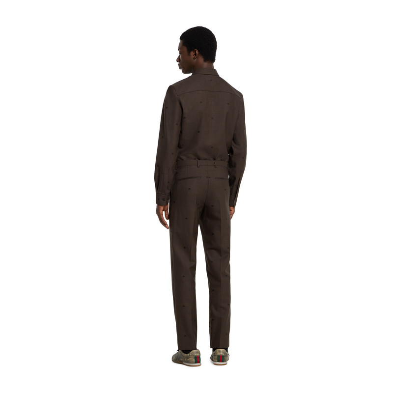 GG houndstooth wool jacquard shirt 5