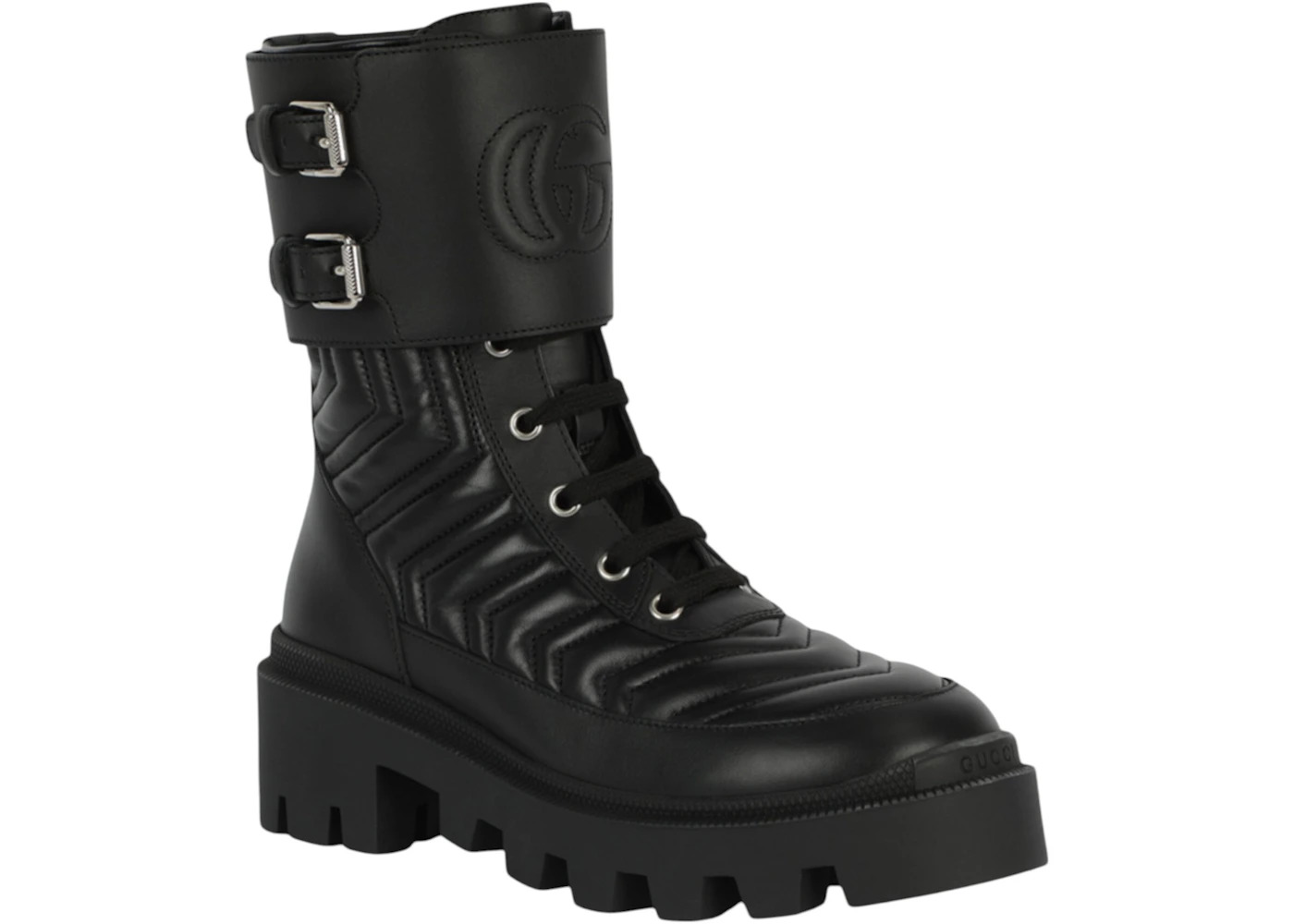 Gucci GG Combat Boots Black (Women's) - 2