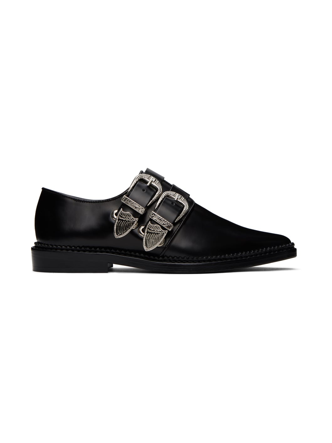 SSENSE Exclusive Black Polished Oxfords - 1