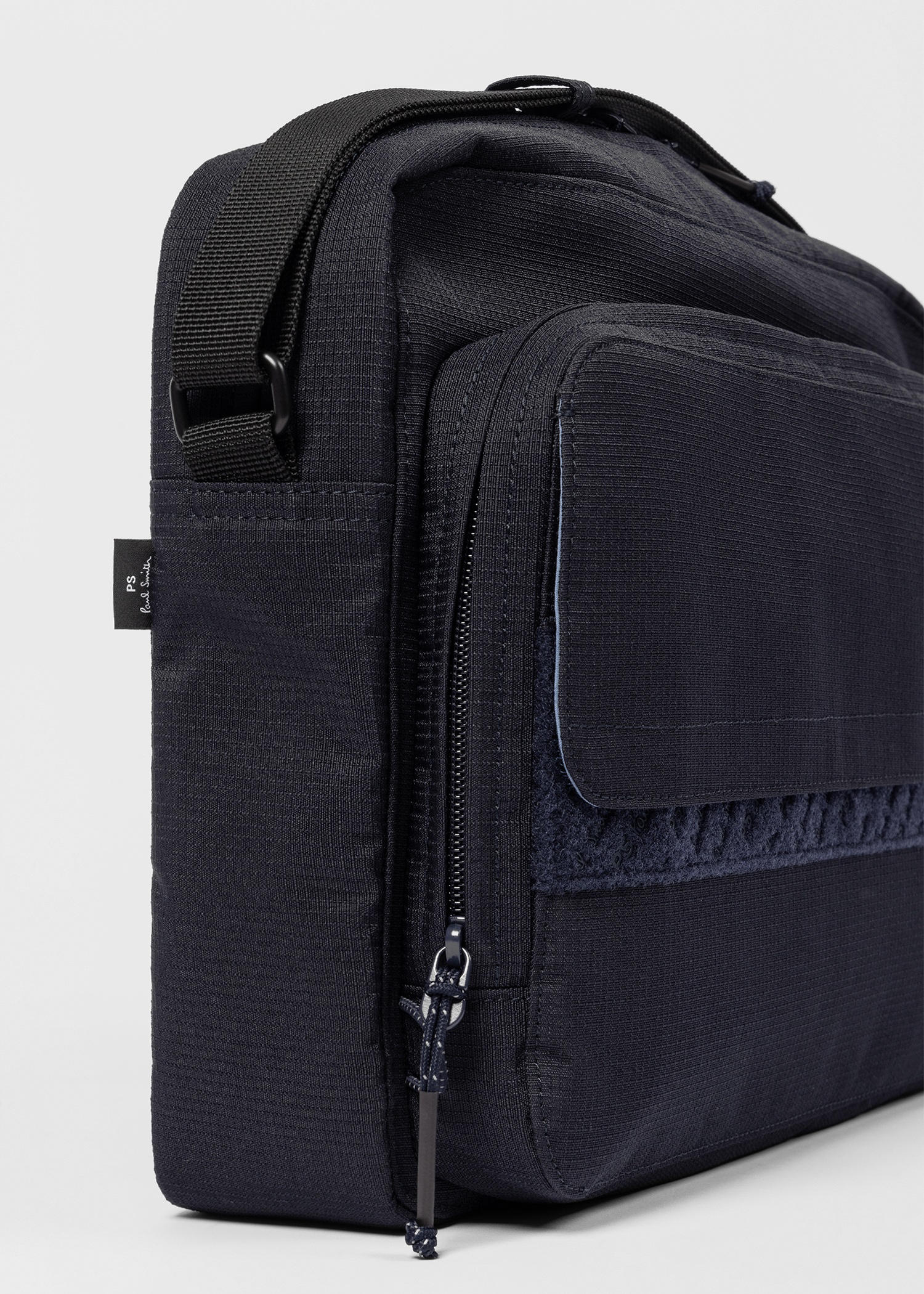 Dark Navy Recycled Polyester Ripstop Cross-Body Bag - 5