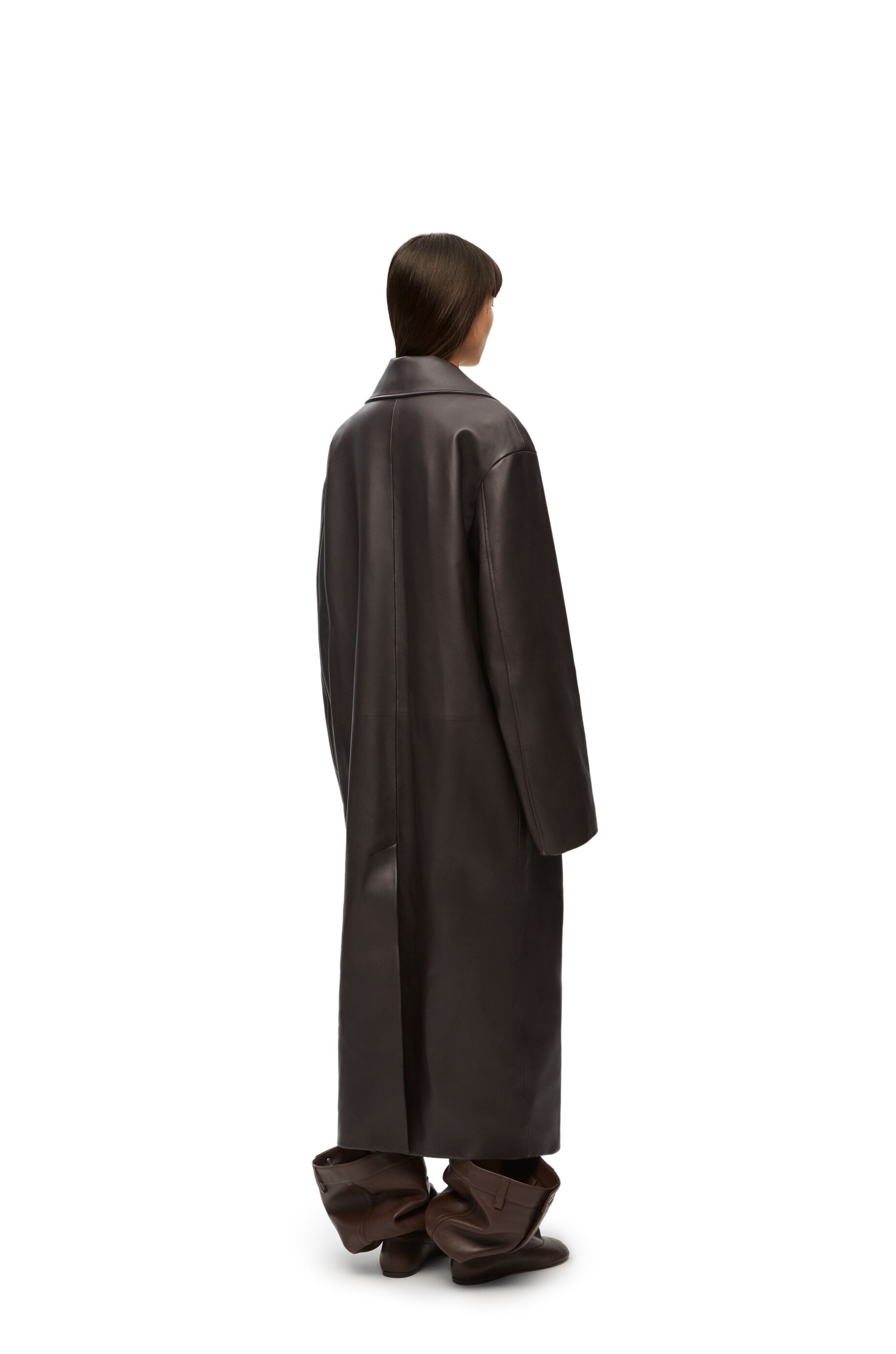Pleated coat in nappa lambskin - 3