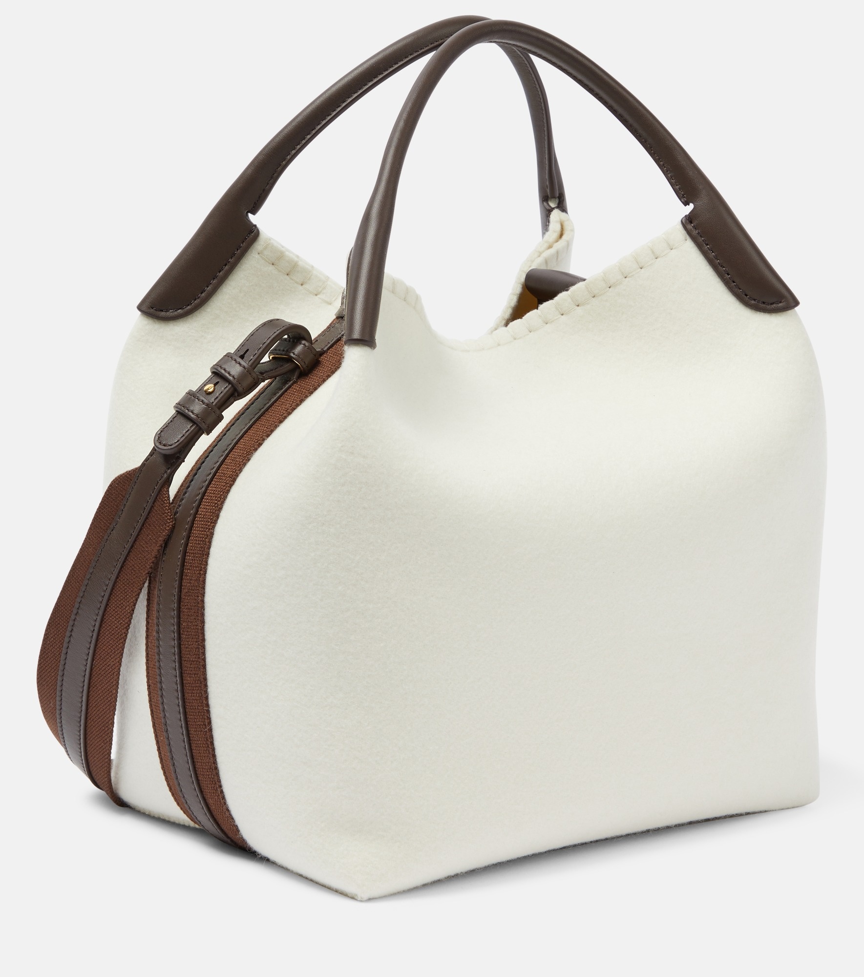 Bale Large leather-trimmed bucket bag - 4