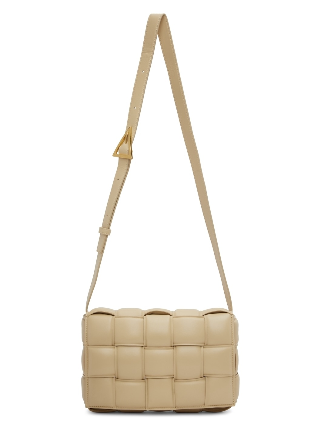 Beige Padded Cassette Shoulder Bag - 4