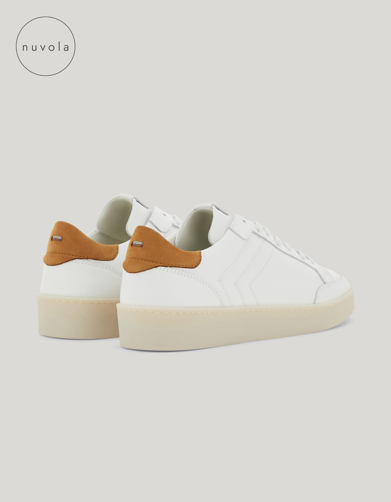 Canali CANALI NUVOLA WHITE AND BROWN CALFSKIN SNEAKERS outlook