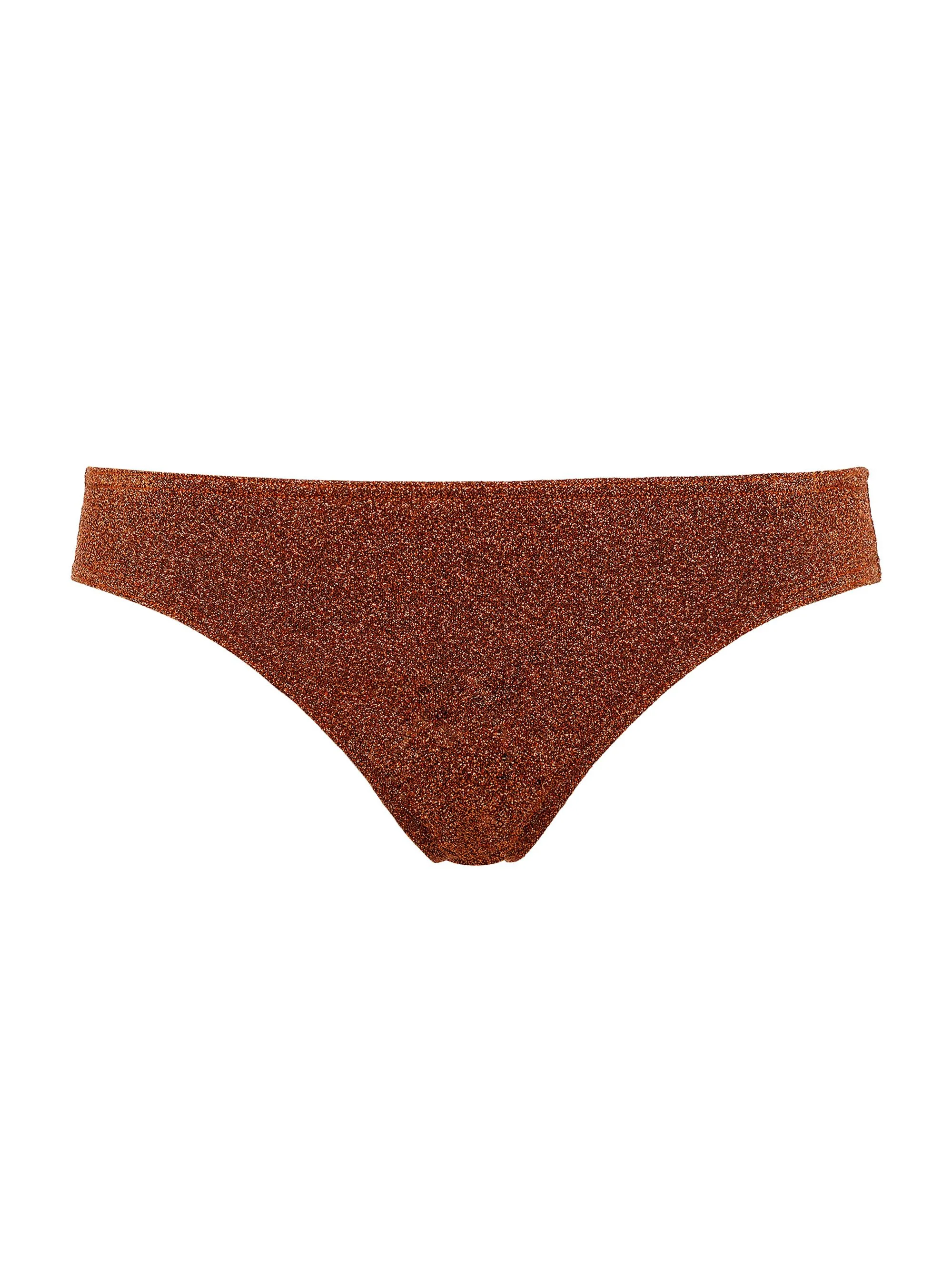 Women's Etincelant Classic Brief Bikini Bottom - Cuivre Lurex - 1