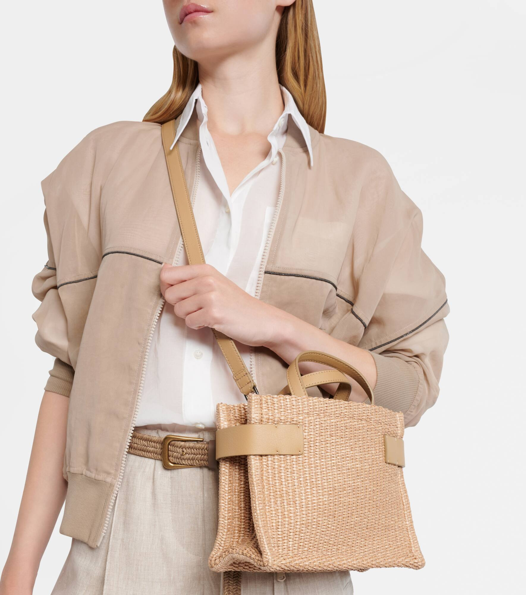 Essence Large raffia tote bag - 7