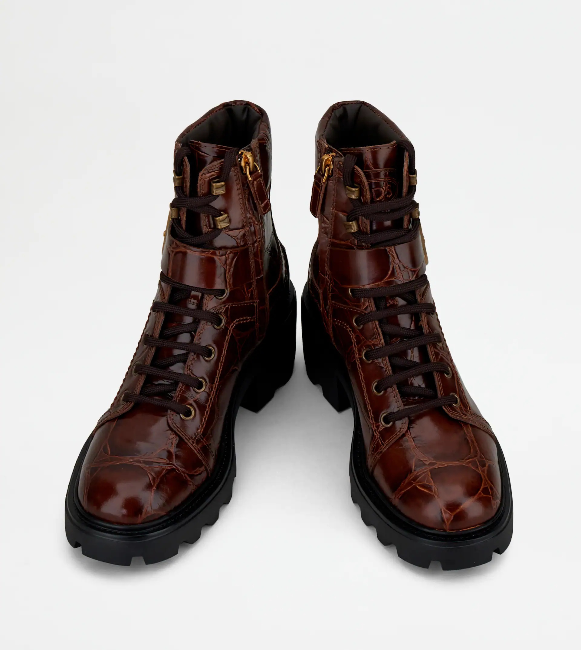 ANKLE BOOTS IN LEATHER - BROWN - 4