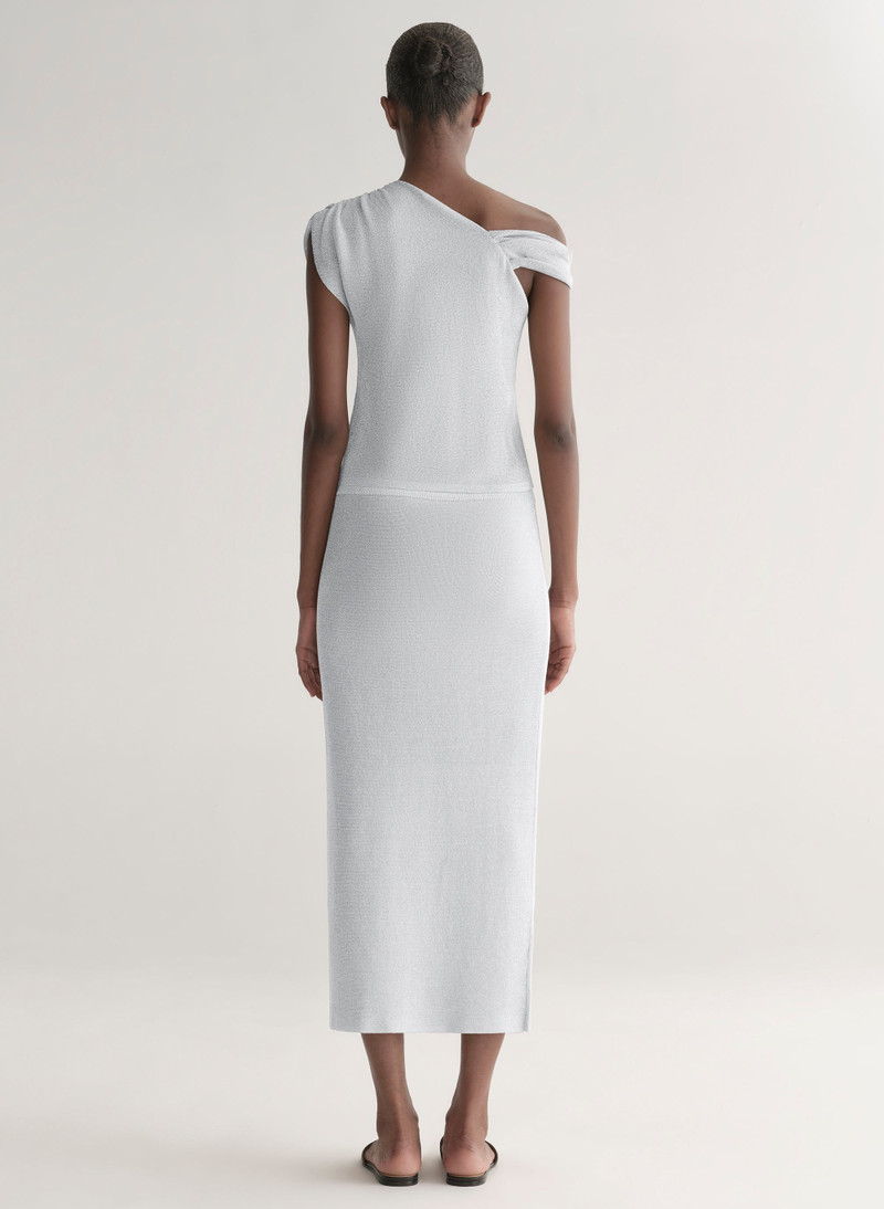 Mona Metallic Knit Asymmetric Top 6