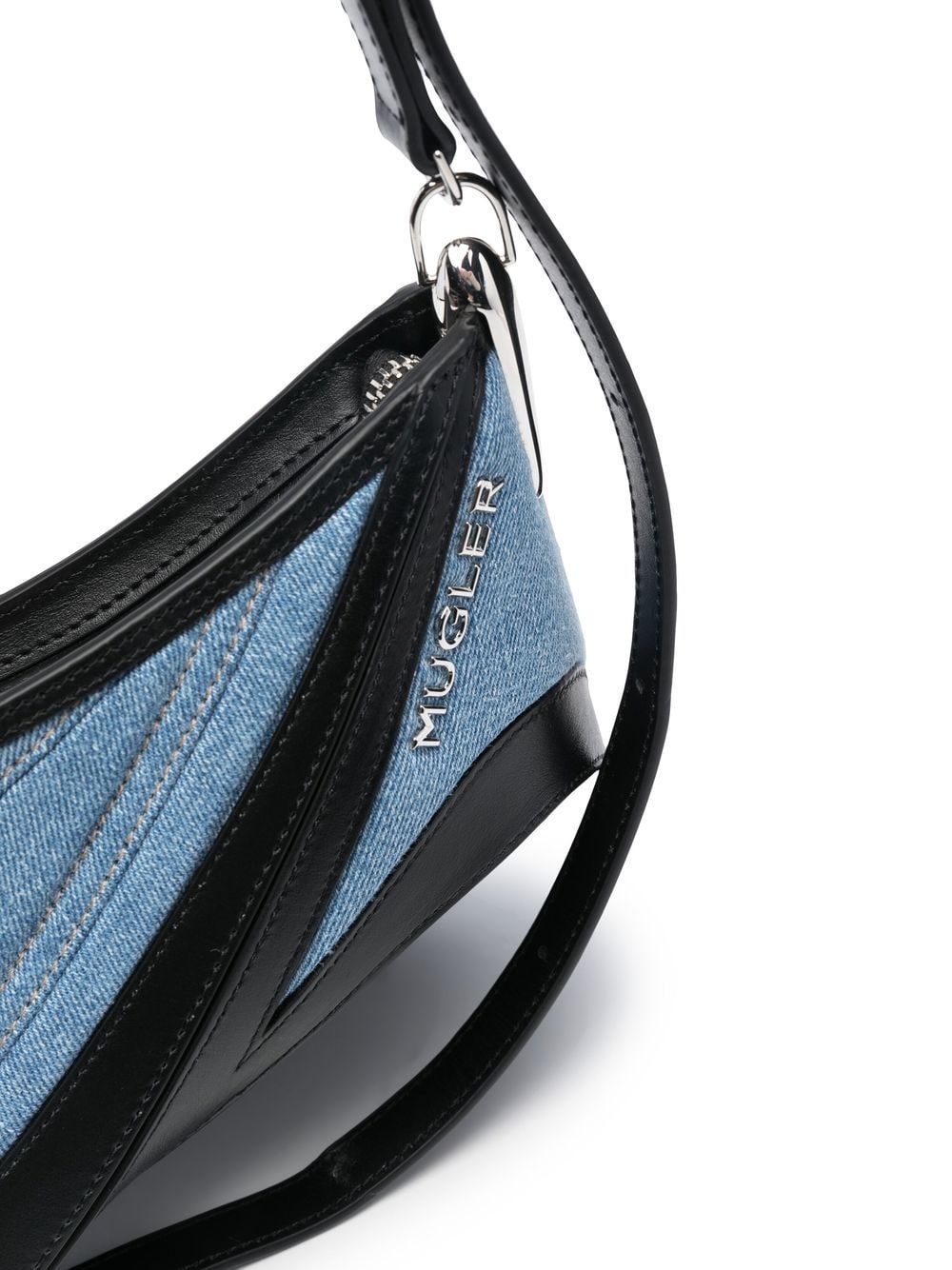 medium Spiral Curve 01 denim crossbody bag - 4