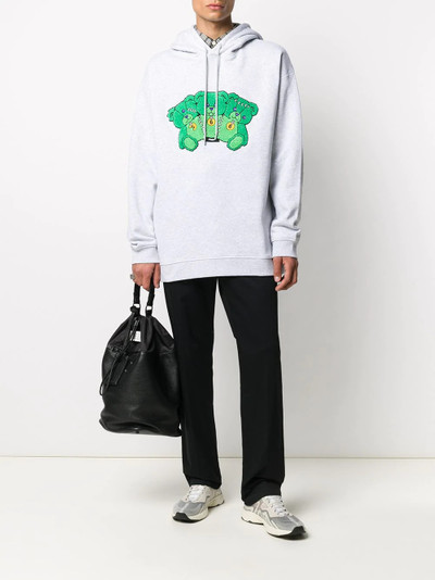 MSGM teddy-embroidery hoodie outlook