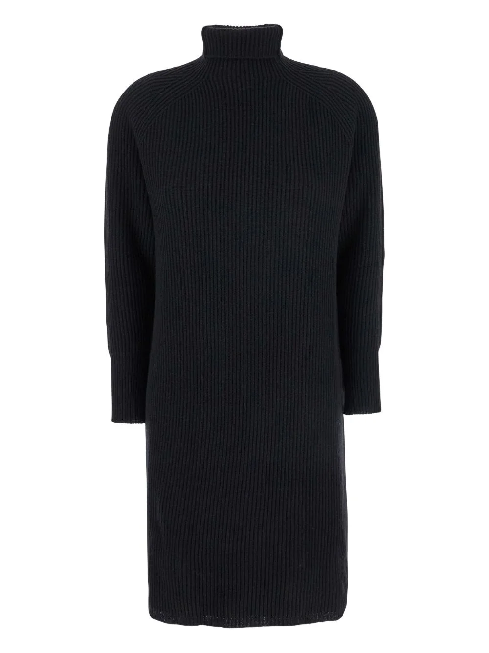 ribbed turtleneck dress - 1