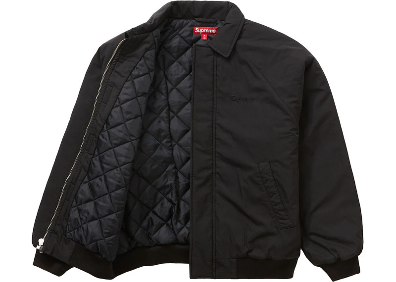 Supreme Supreme Peace Embroidered Work Jacket Black outlook