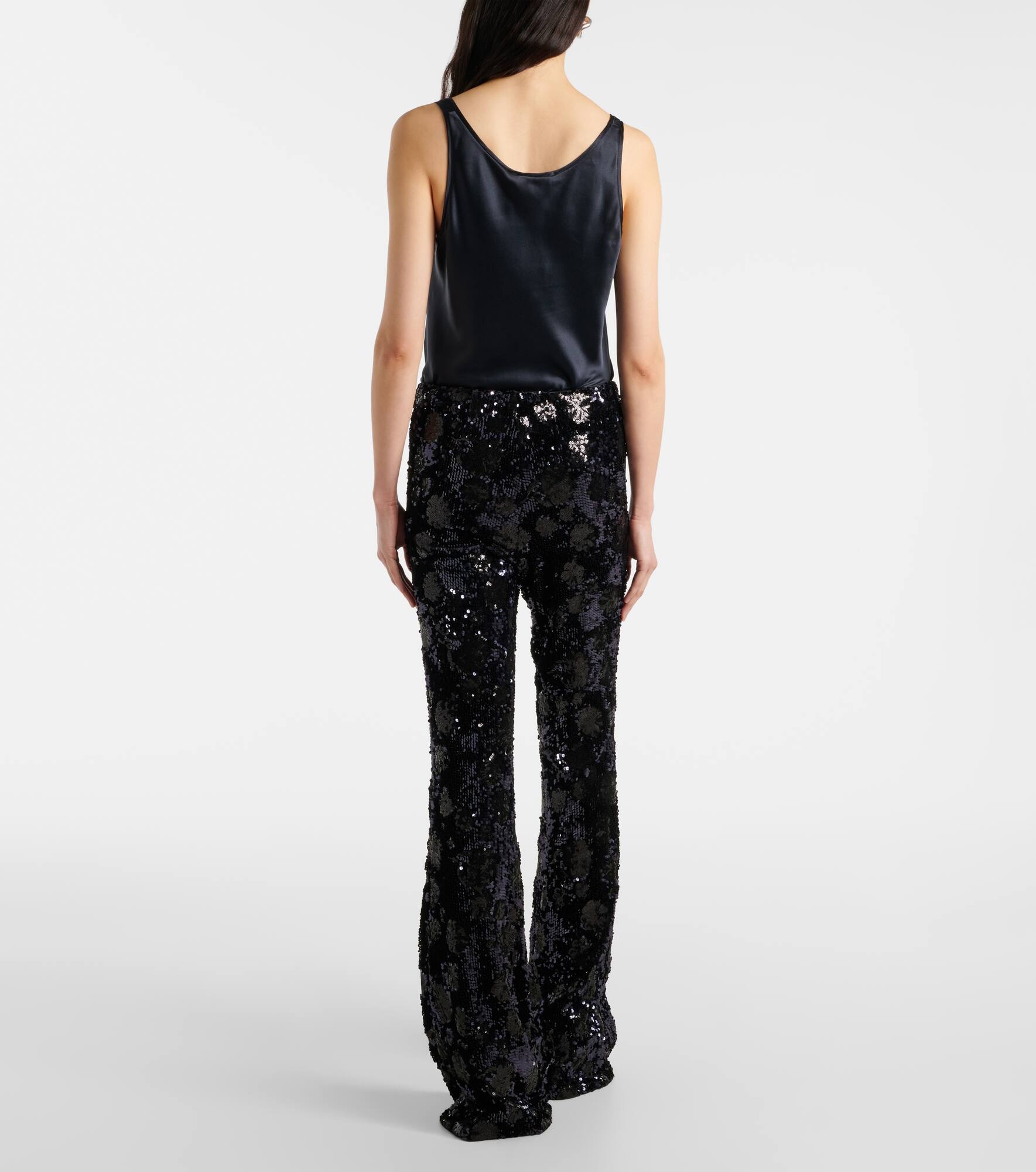 Sequin high-rise flare pants - 3