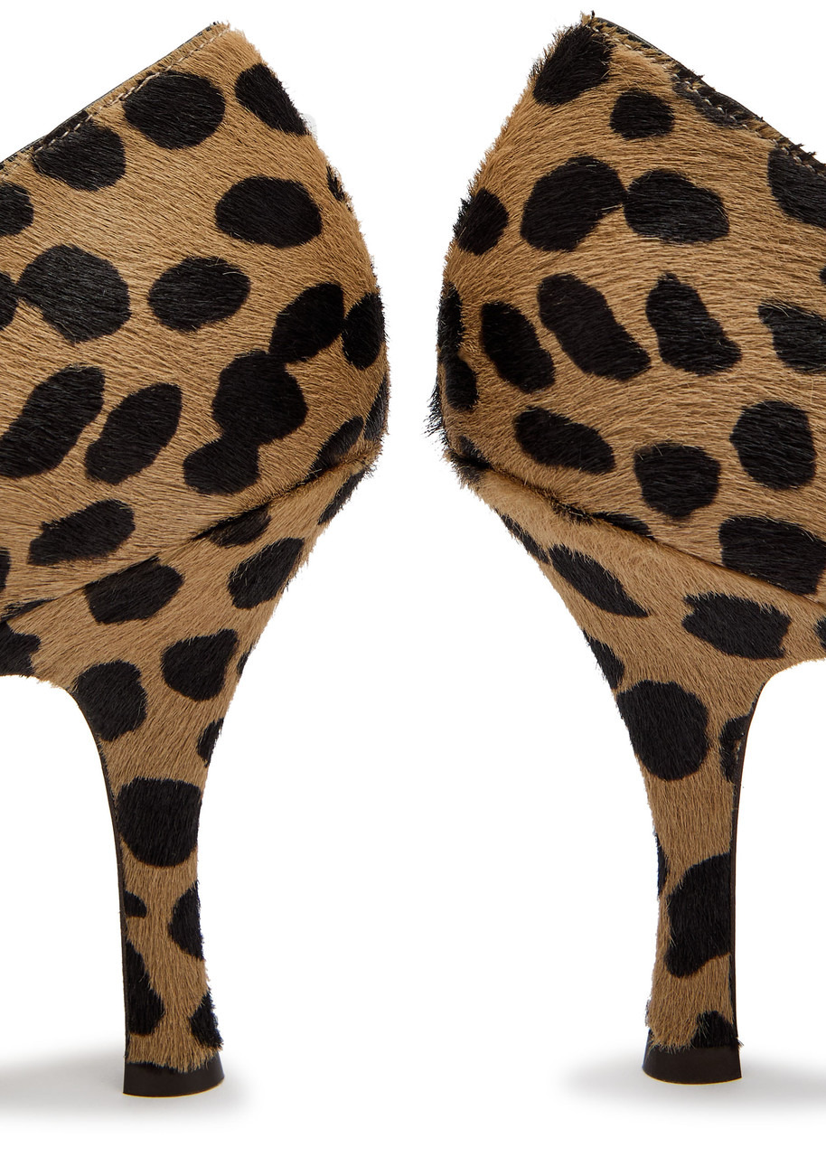 Khaite Sloane 85 Leopard-print Calf-hair Pumps - 4