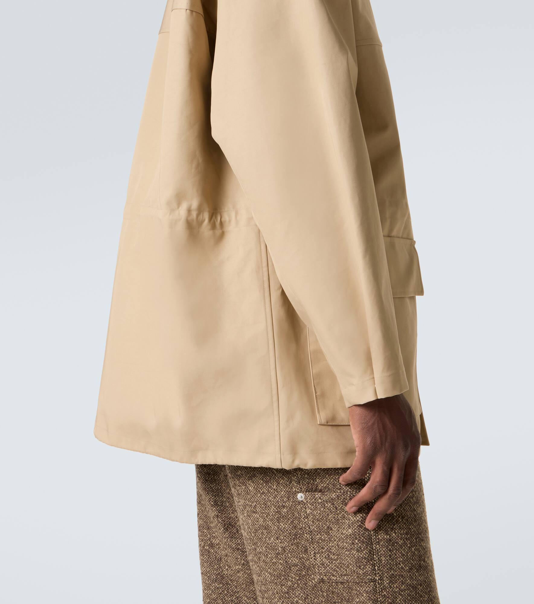 Hooded cotton gabardine jacket - 6