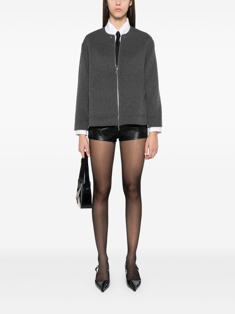 faux-leather mini shorts - 2