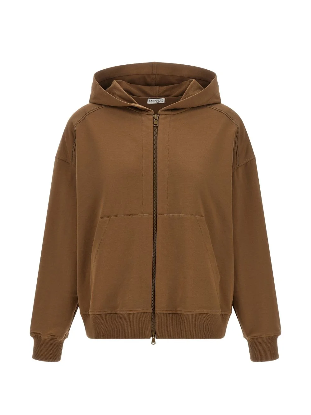 Monili-detail zip-up hoodie - 1