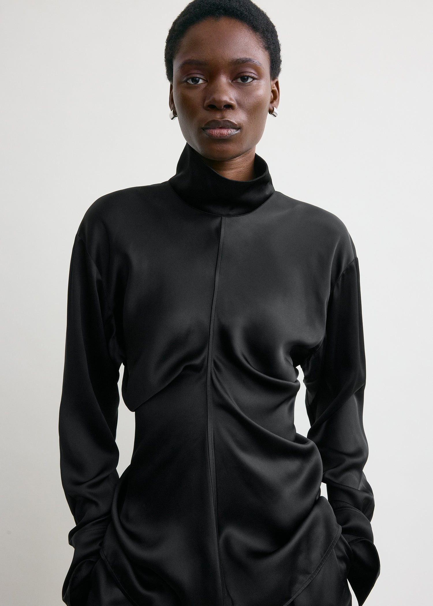 Slouch blouse black - 5