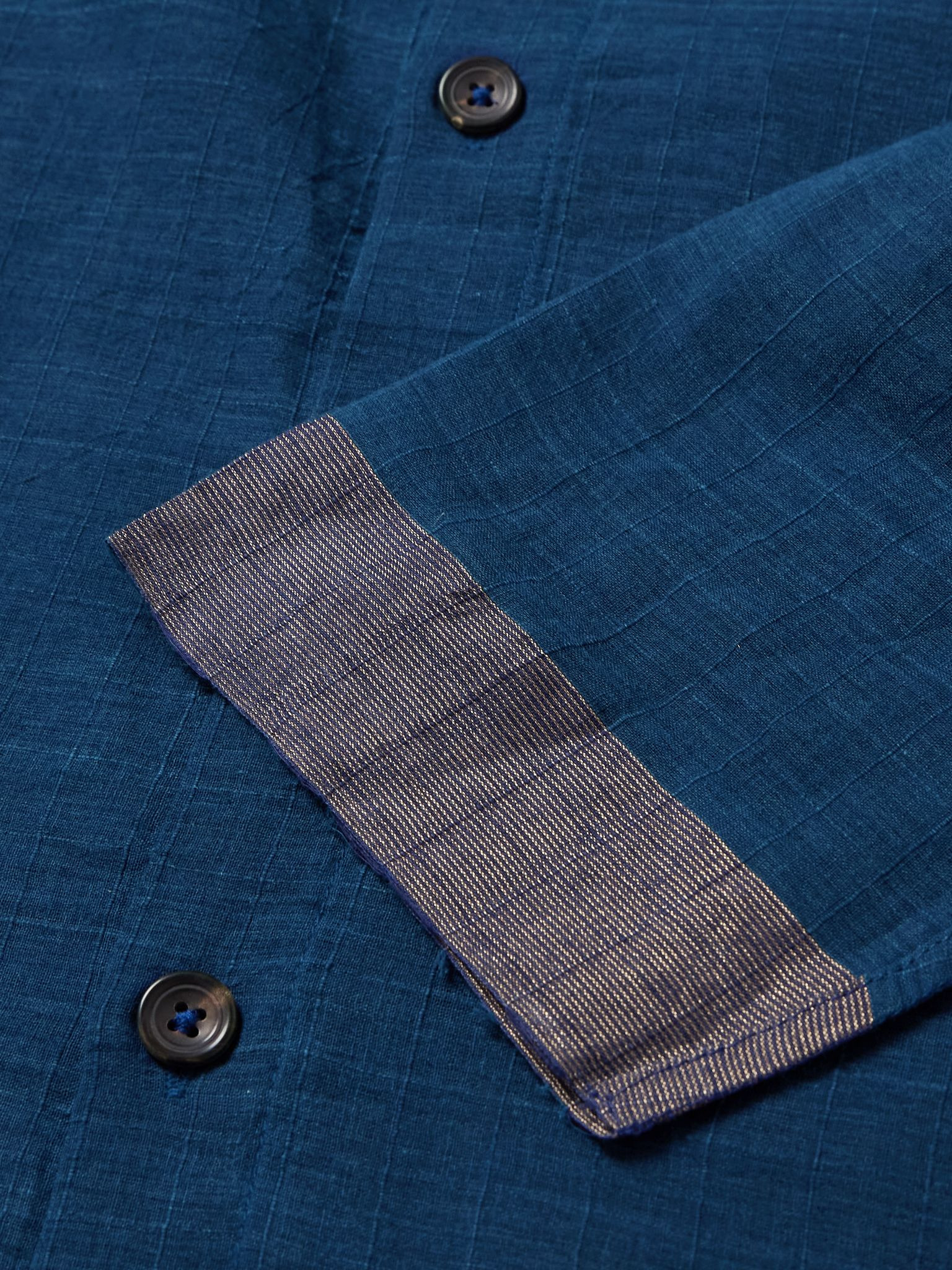 Cotton-Voile Shirt Blue - 5