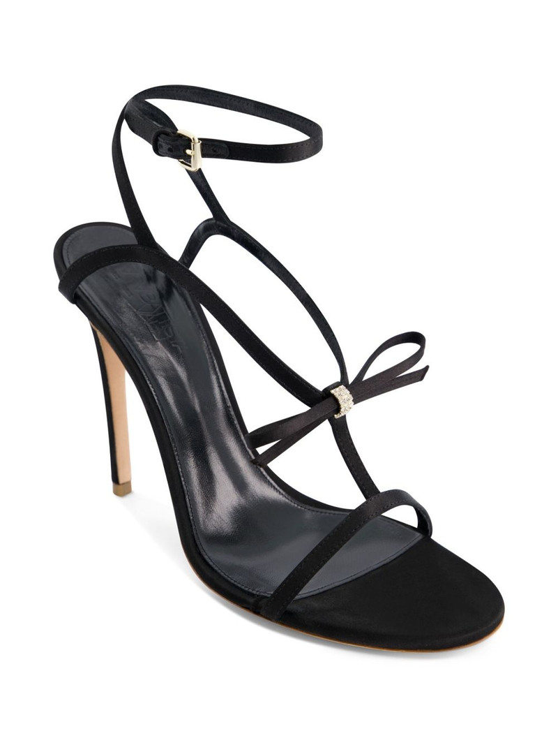 GIAMBATTISTA VALLI 90mm bow-embellished satin sandals outlook