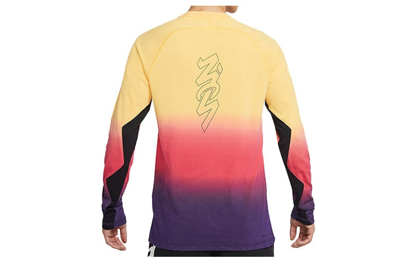 Jordan Air Jordan Dri-FIT Zion Gradient Printing Quick Dry Knit Splicing Long Sleeves Colorblock DH0589-587 outlook