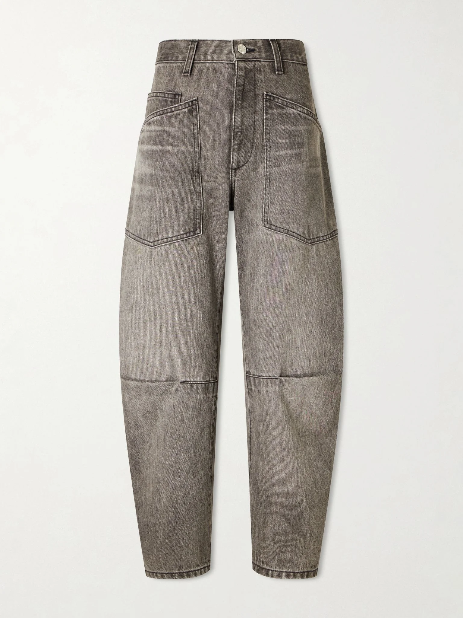 Shon mid-rise barrel-leg jeans Gray - 1