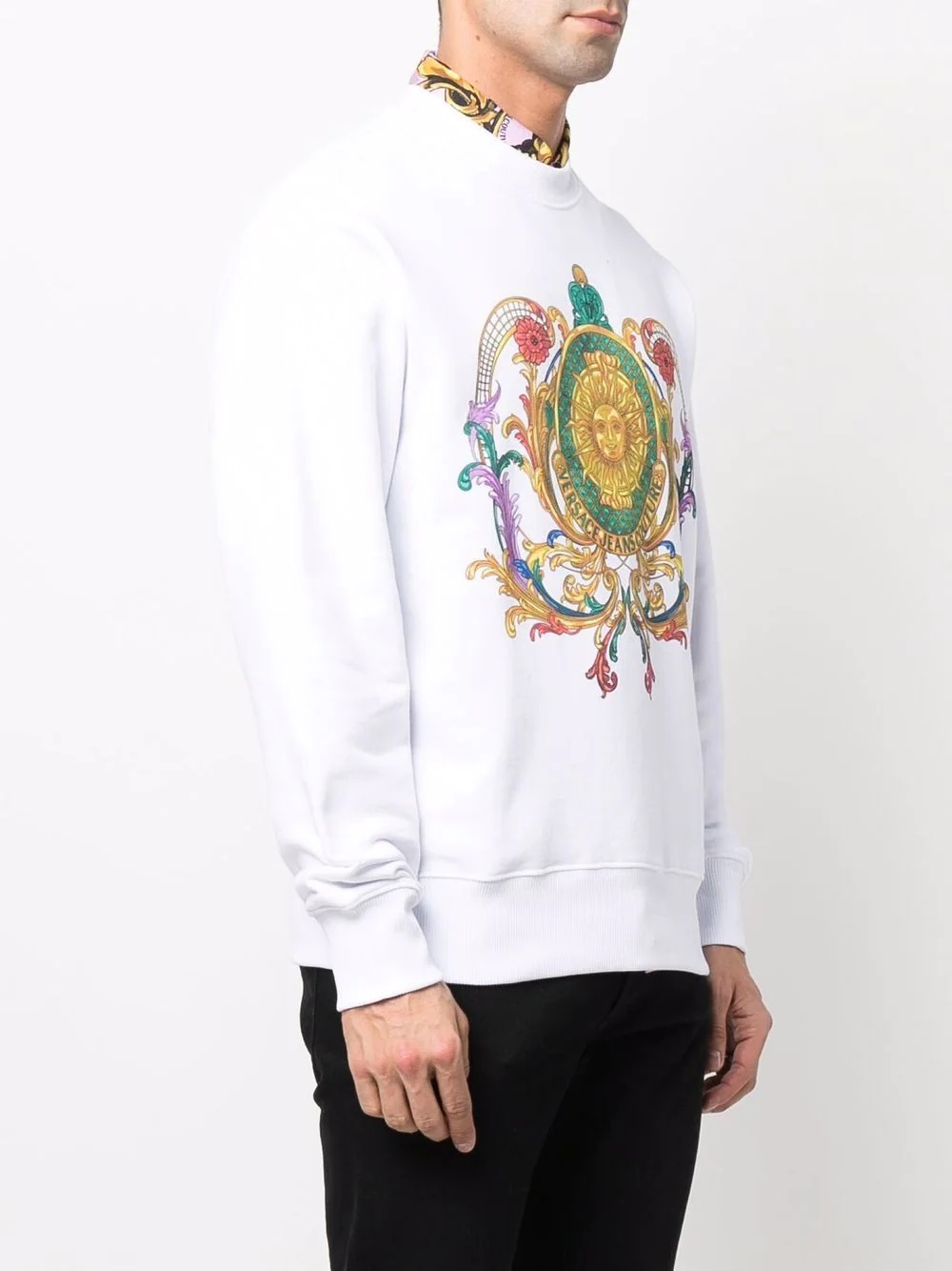 logo-print cotton sweatshirt - 3