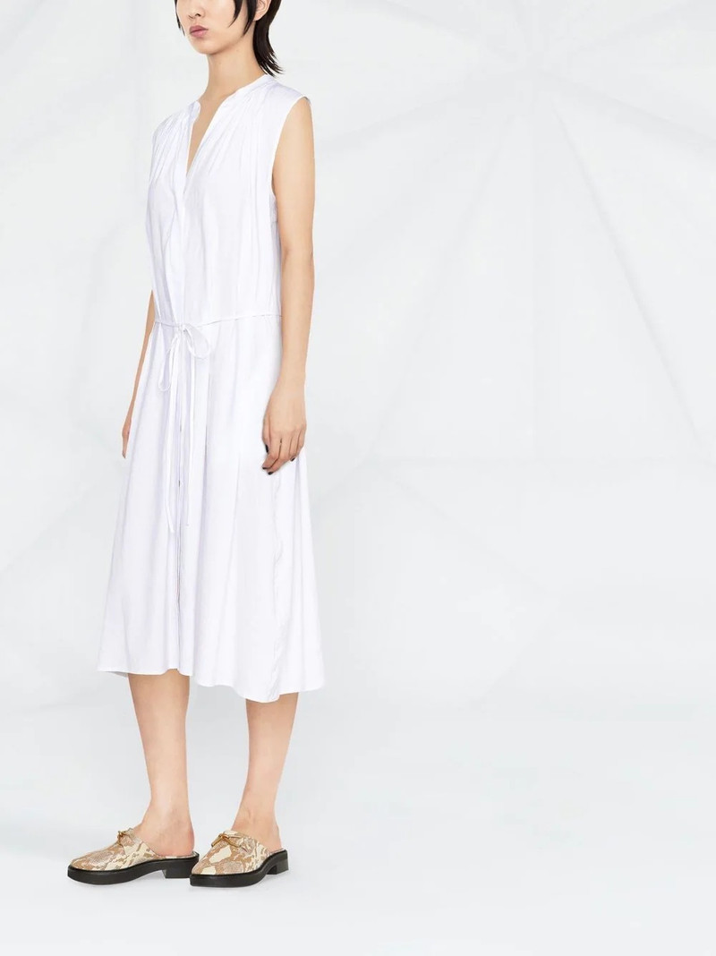 shirred 밴드 칼라 드레스 4