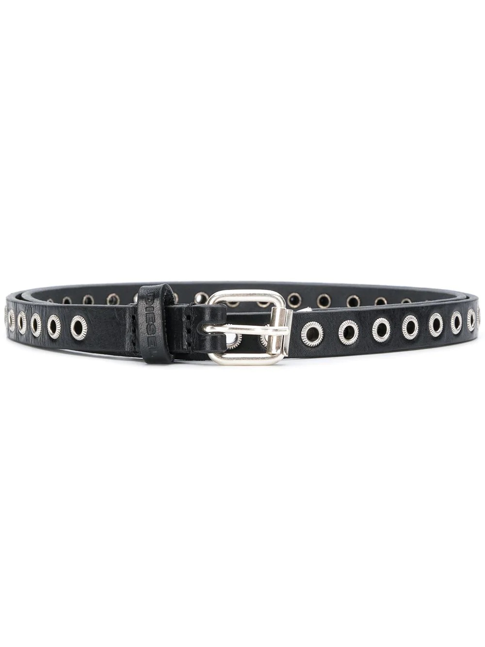 buckle embellished narrow belt - 1