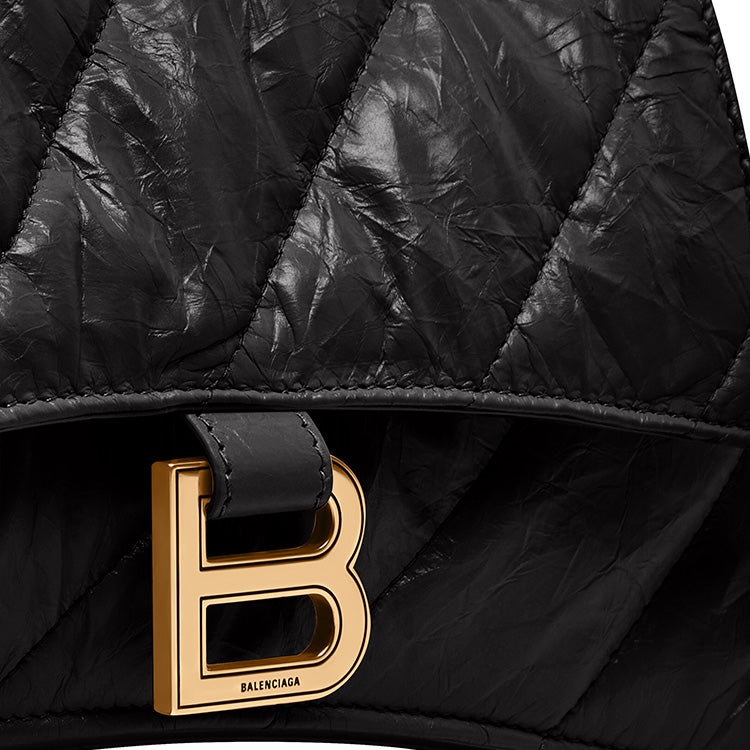 (WMNS) Balenciaga Crush Small Chain Bag Quilted 'Black' 716351210J11000 - 7