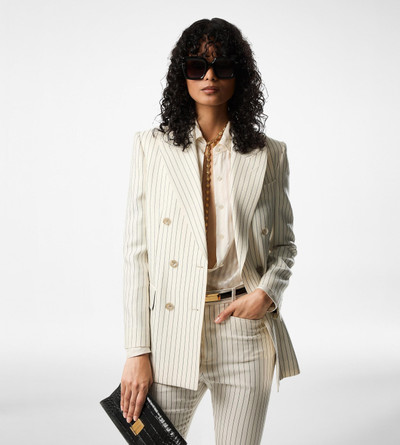 TOM FORD STRIPED WOOL AND SILK BLEND "WALLIS" TAILORED PANTS outlook