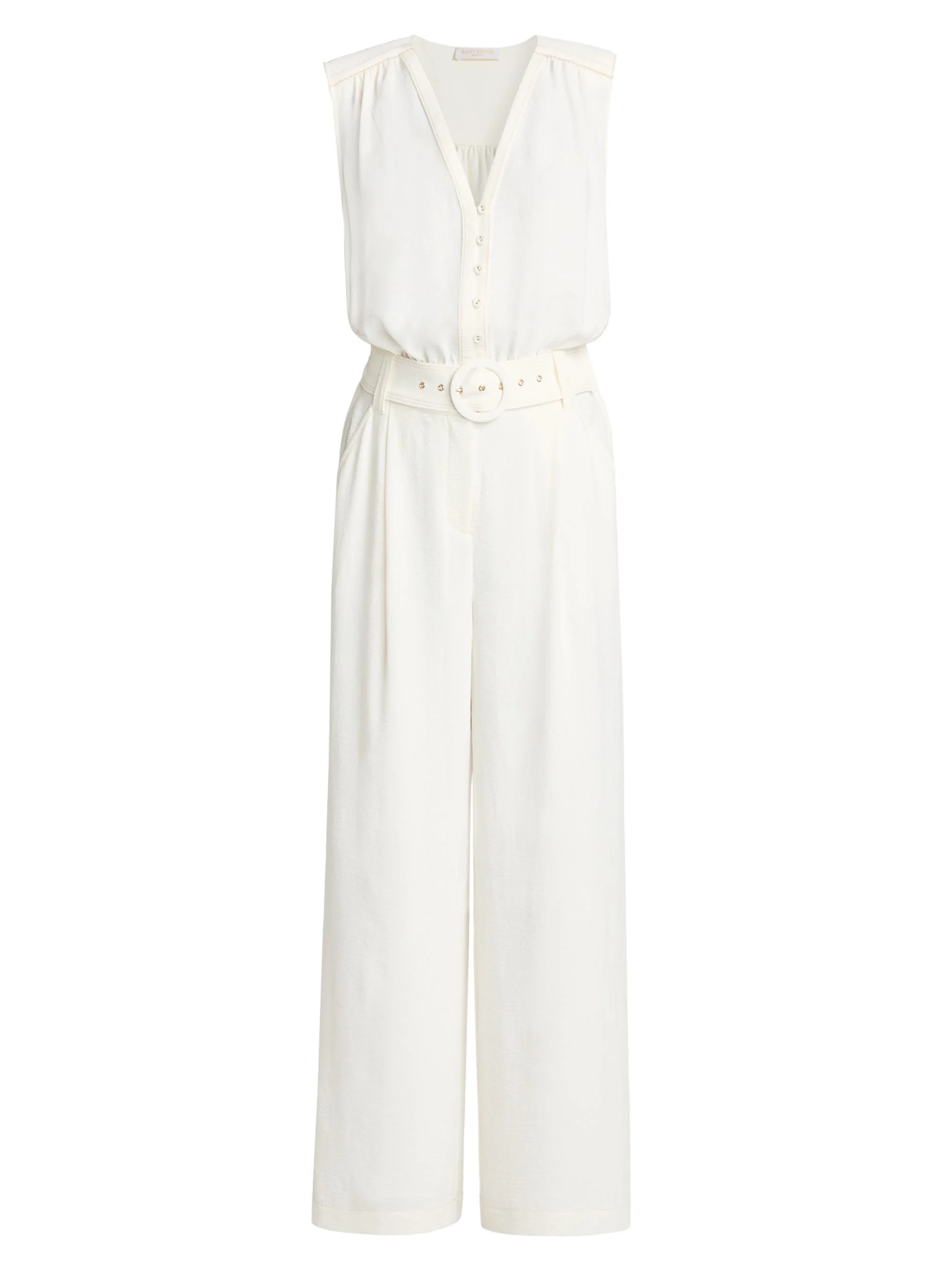 Women's Astrid Sleeveless Jumpsuit - Ivory - 1
