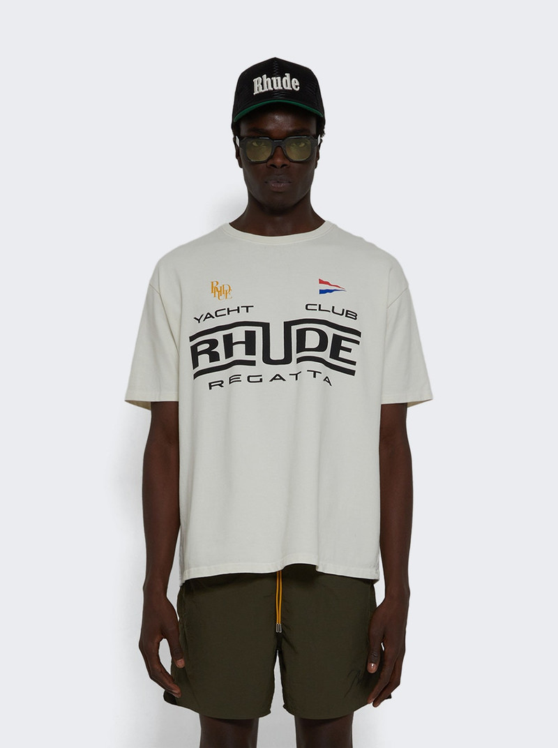 Rhude Regatta Club Tee Vintage White And Black outlook