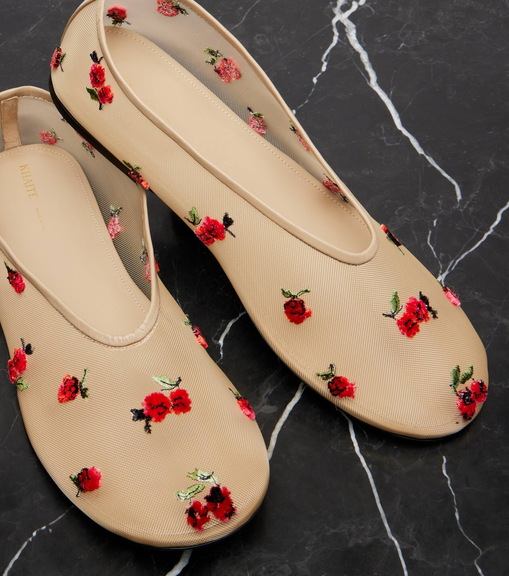 Marcy embroidered mesh ballet flats - 5