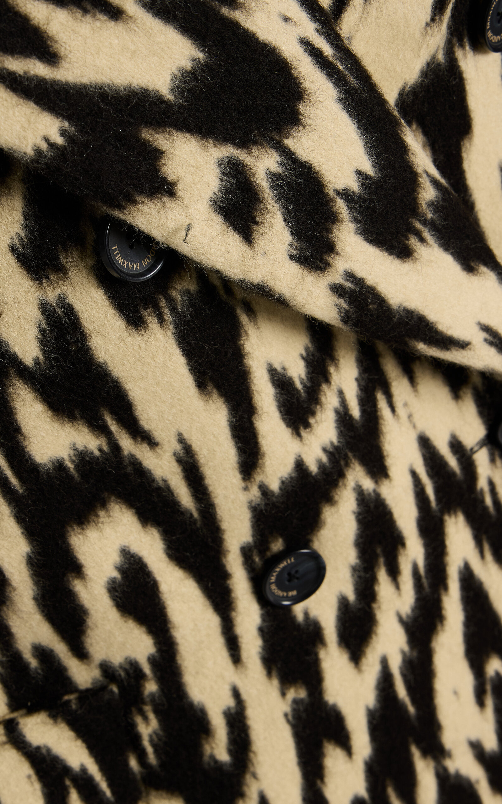 The Demi Printed Virgin Wool Coat off-white - 12