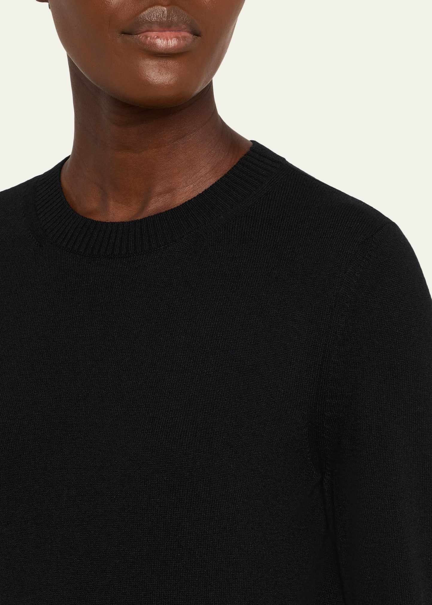 Crewneck Sweater With Removable Scarf - 5