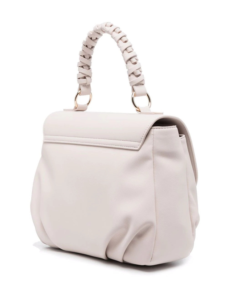 Heart logo-plaque top-handle tote bag 4